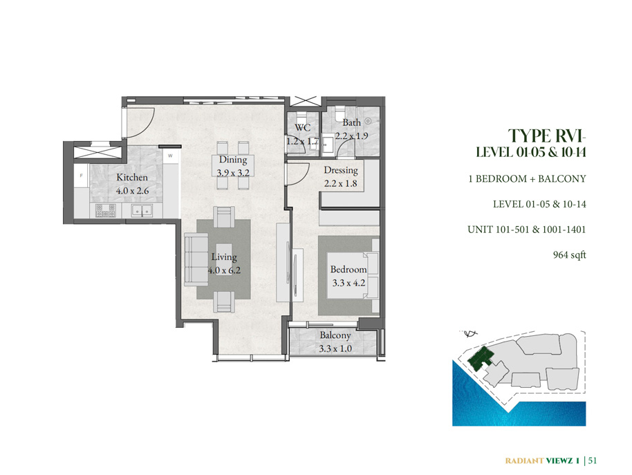 1 Bedroom Floor Plan