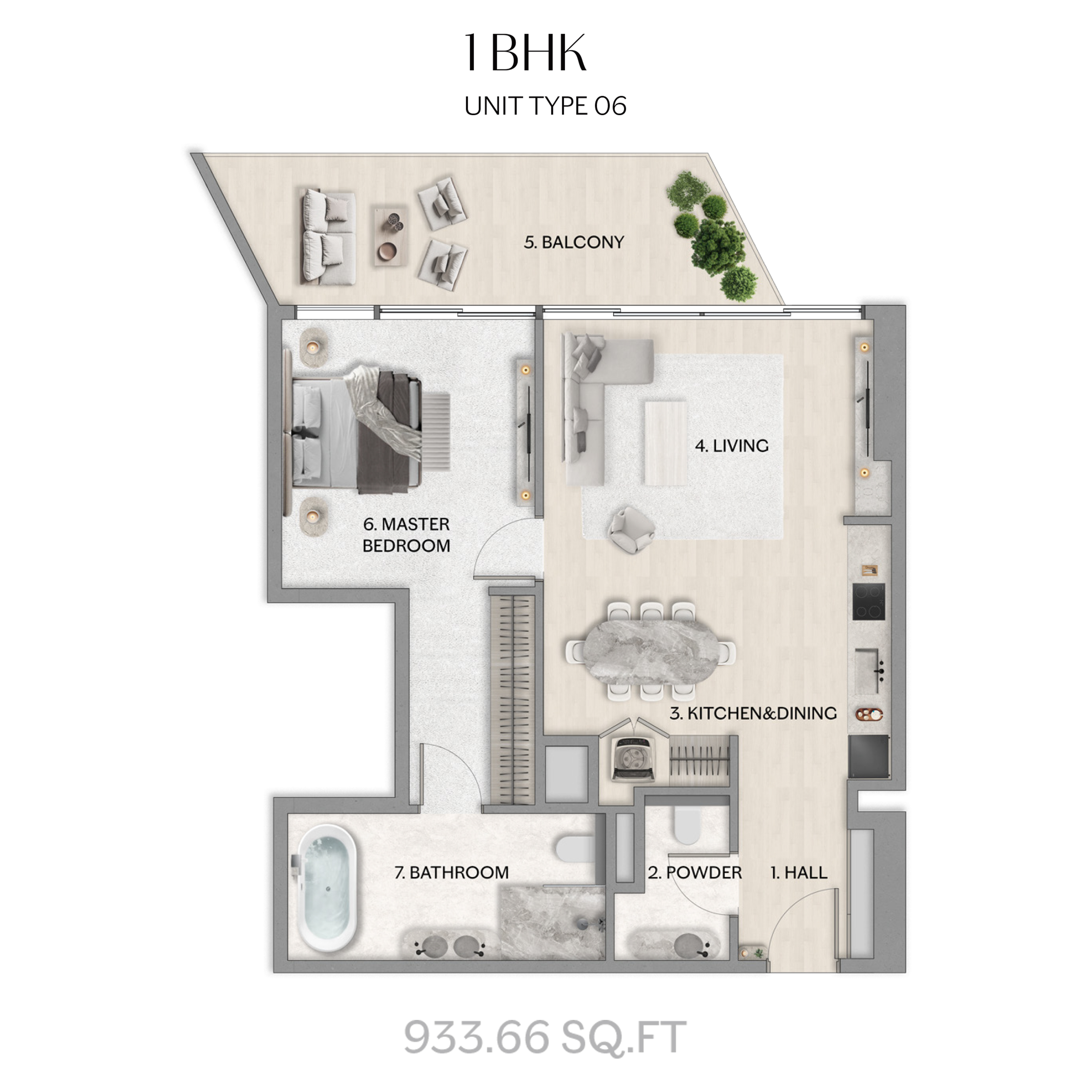 1 Bedroom Floor Plan