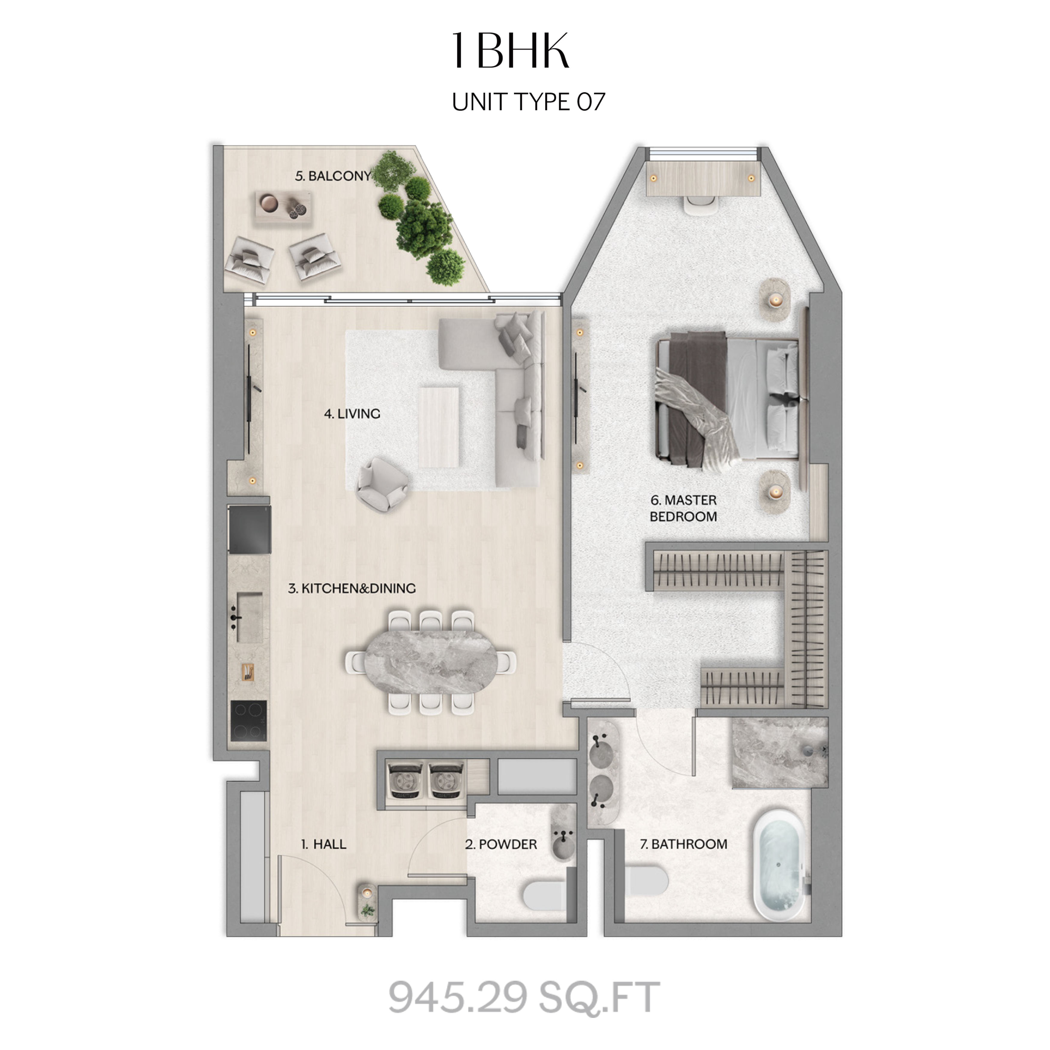1 Bedroom Floor Plan