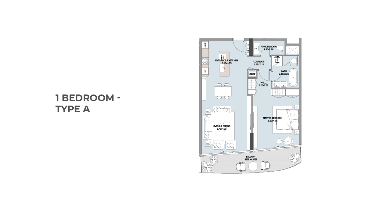 1 Bedroom Floor Plan
