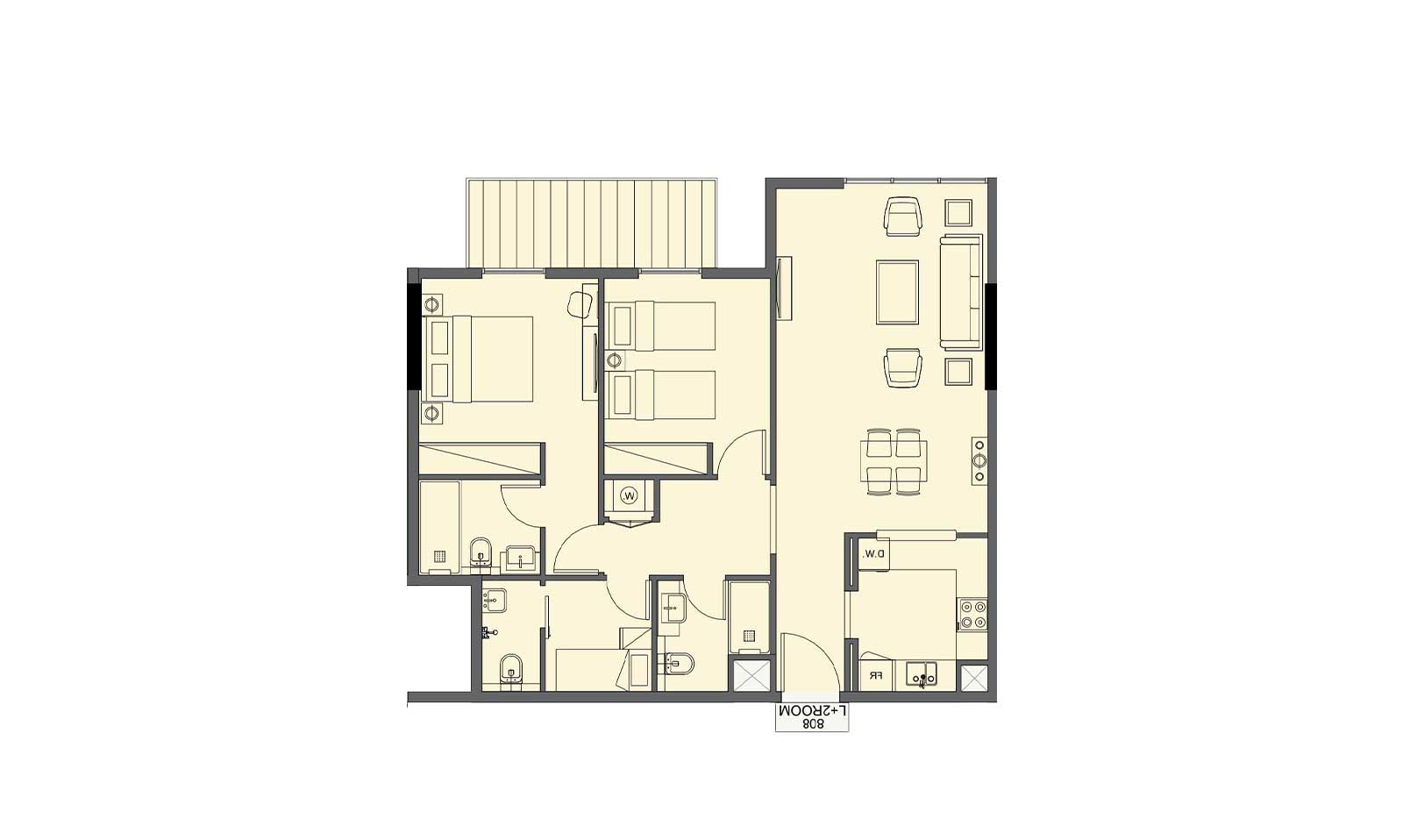 2 Bedroom Floor Plan