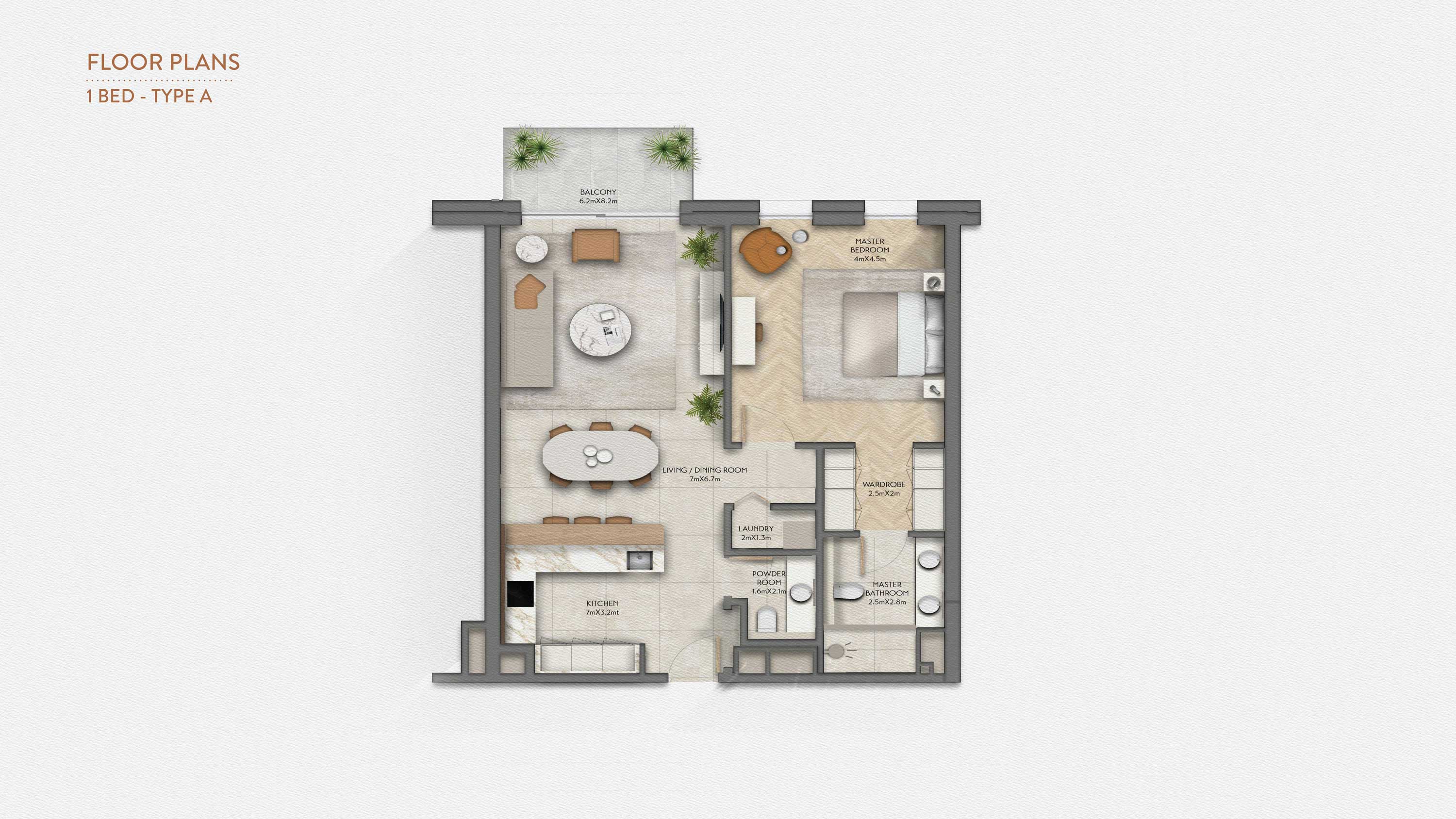 1 Bedroom Floor Plan