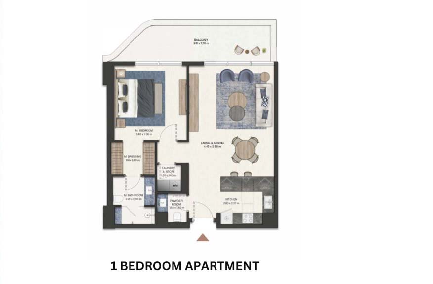 1 Bedroom Floor Plan