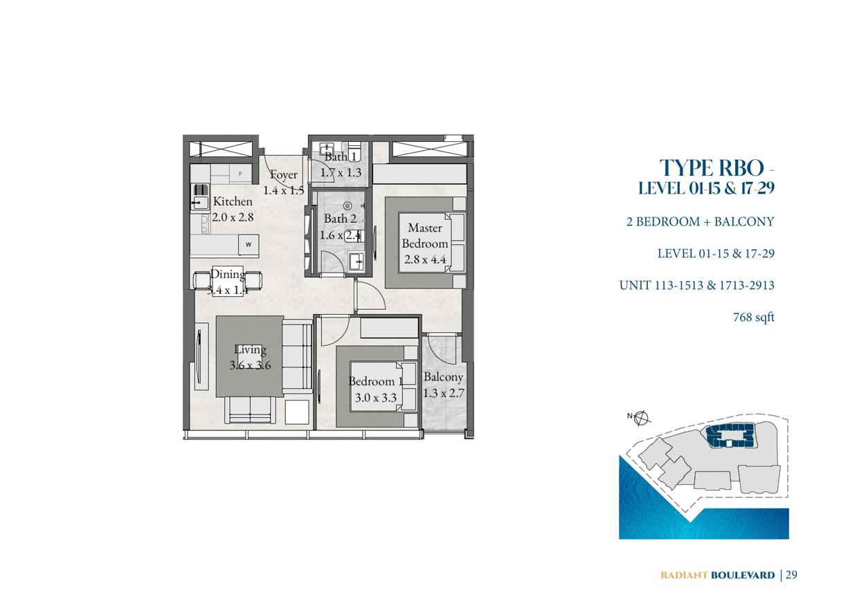 2 Bedroom Floor Plan