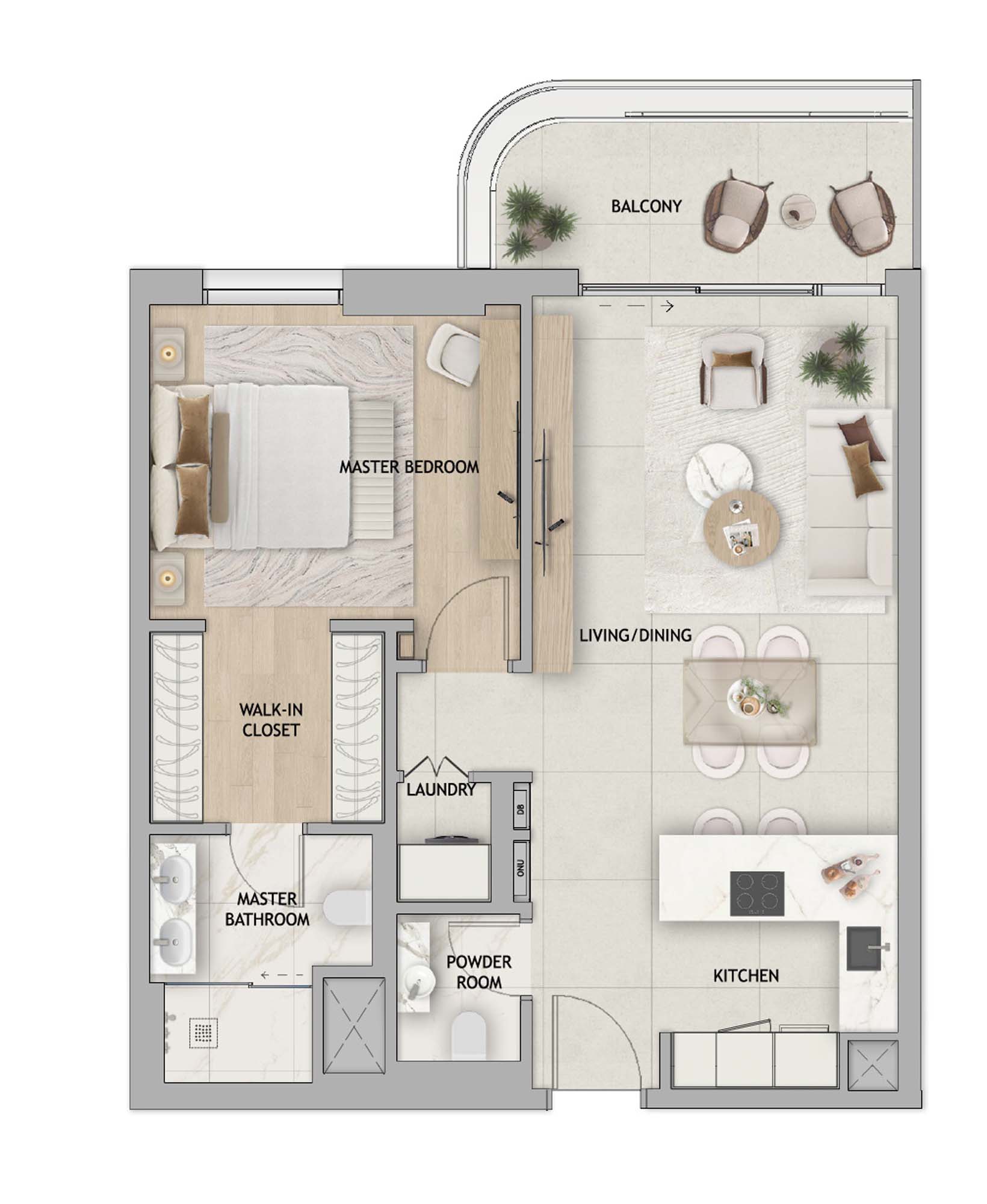 1 Bedroom Floor Plan