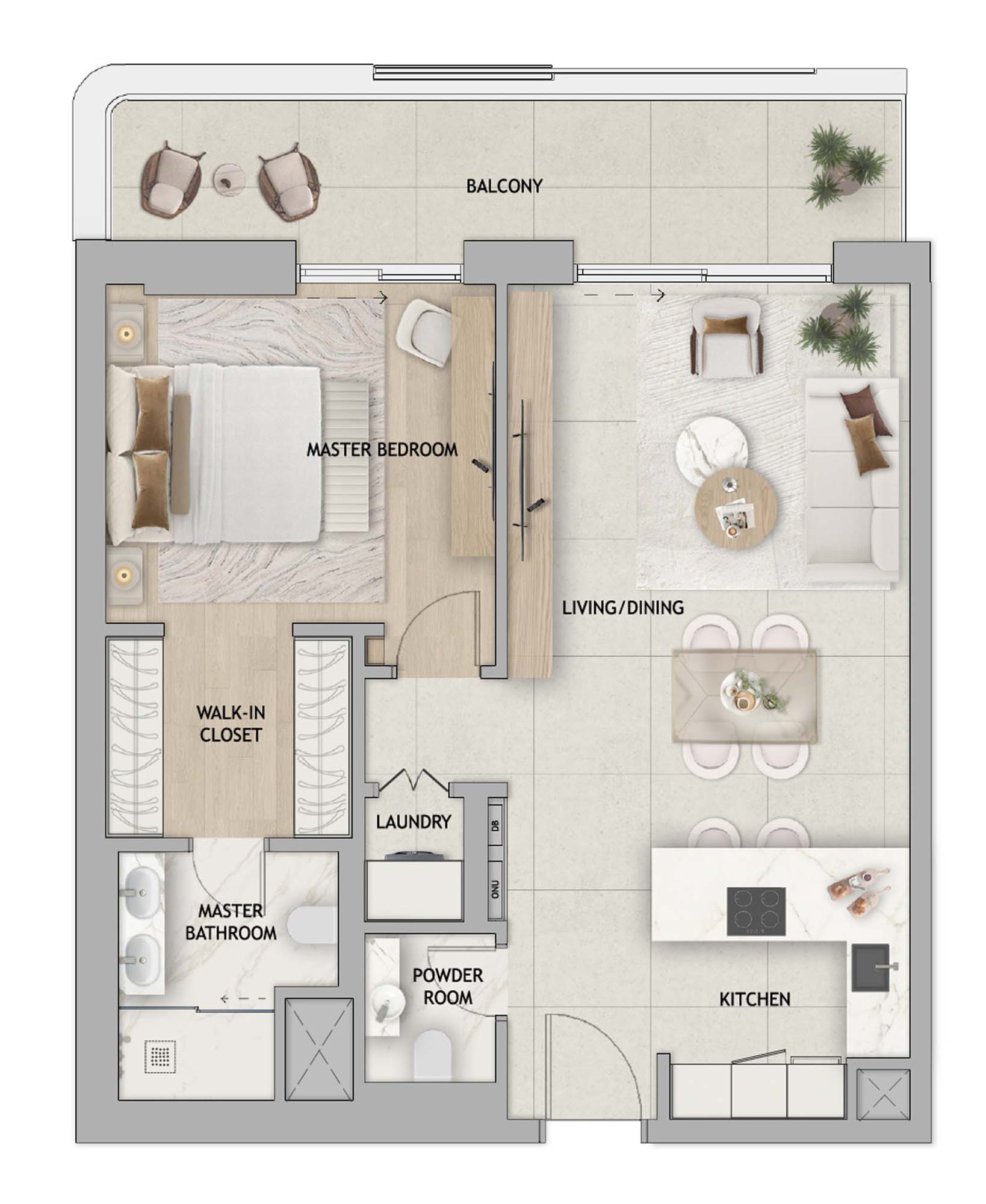 1 Bedroom Floor Plan