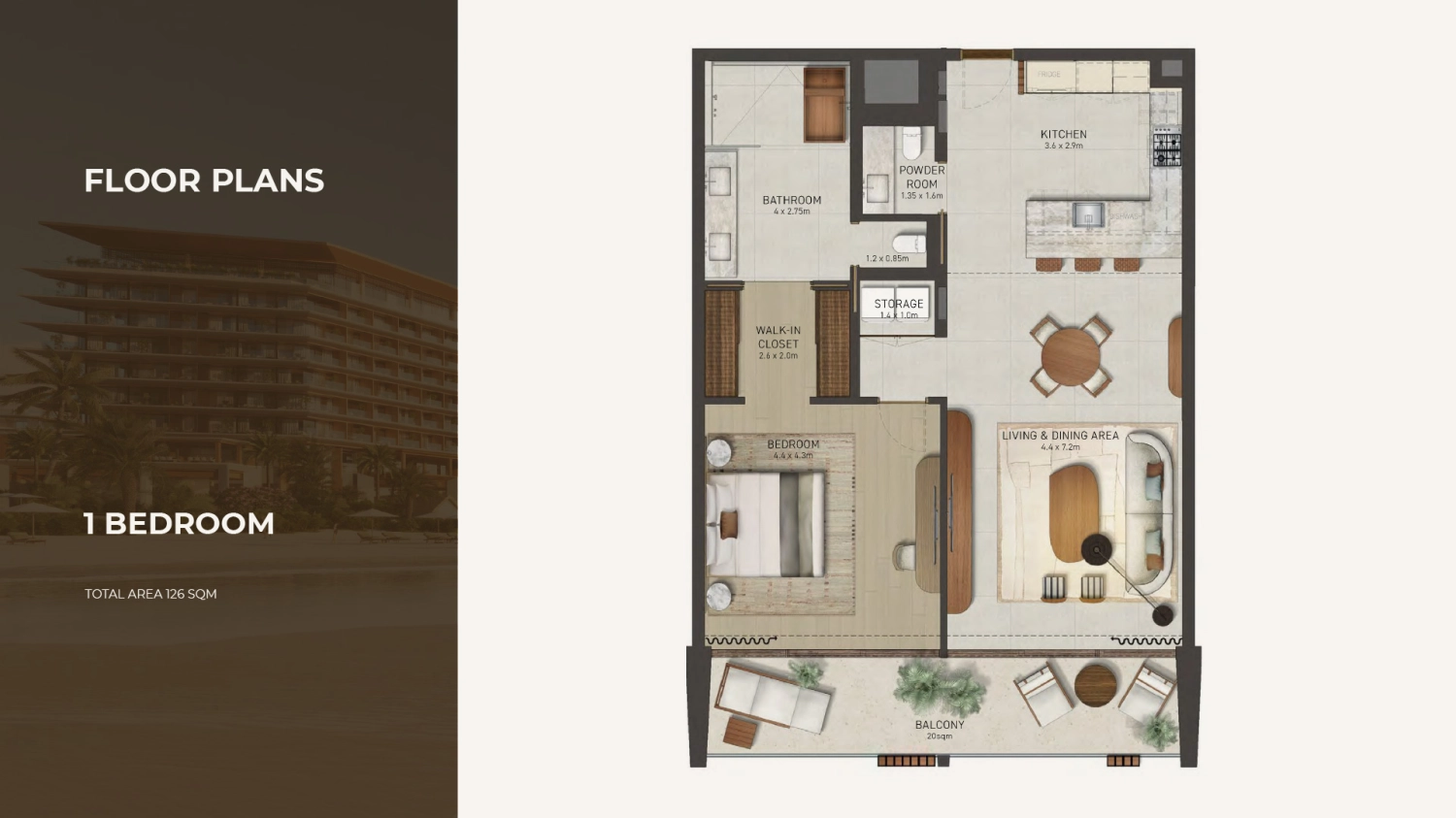 1 Bedroom Floor Plan