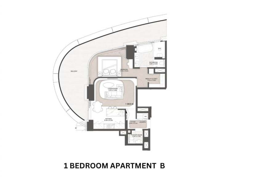 1 Bedroom Floor Plan