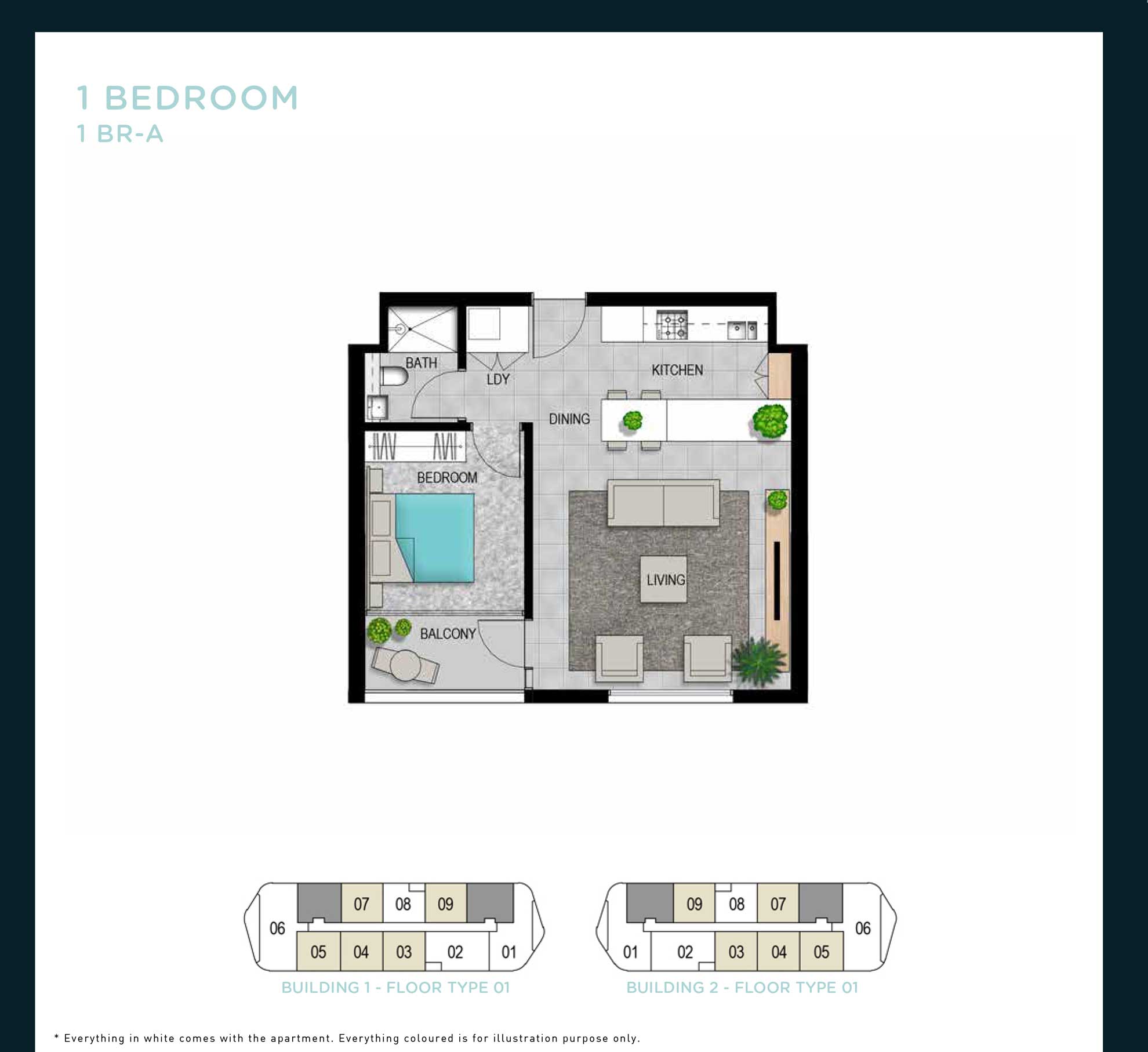 1 Bedroom Floor Plan