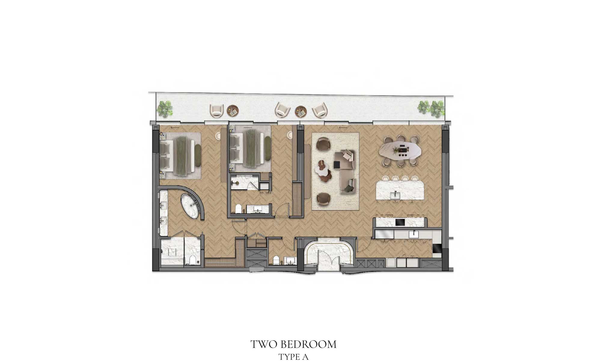 2 Bedroom Floor Plan