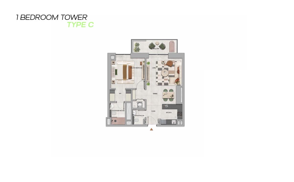 1 Bedroom Floor Plan