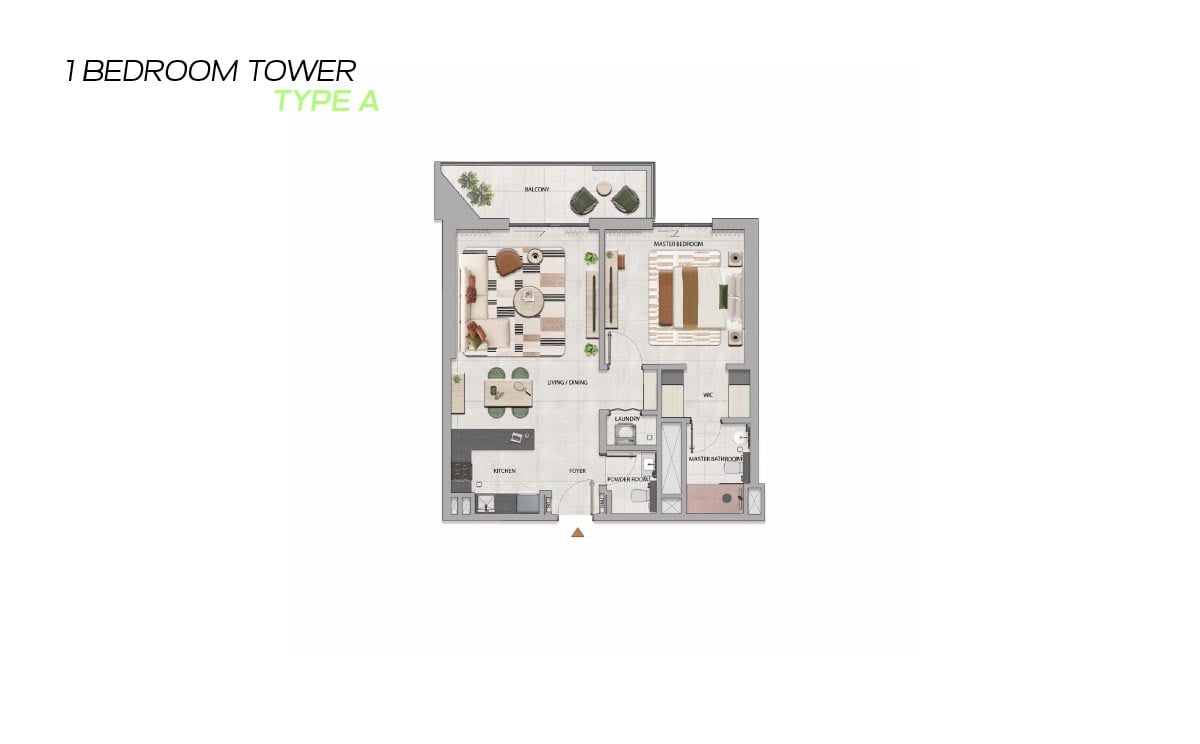 1 Bedroom Floor Plan