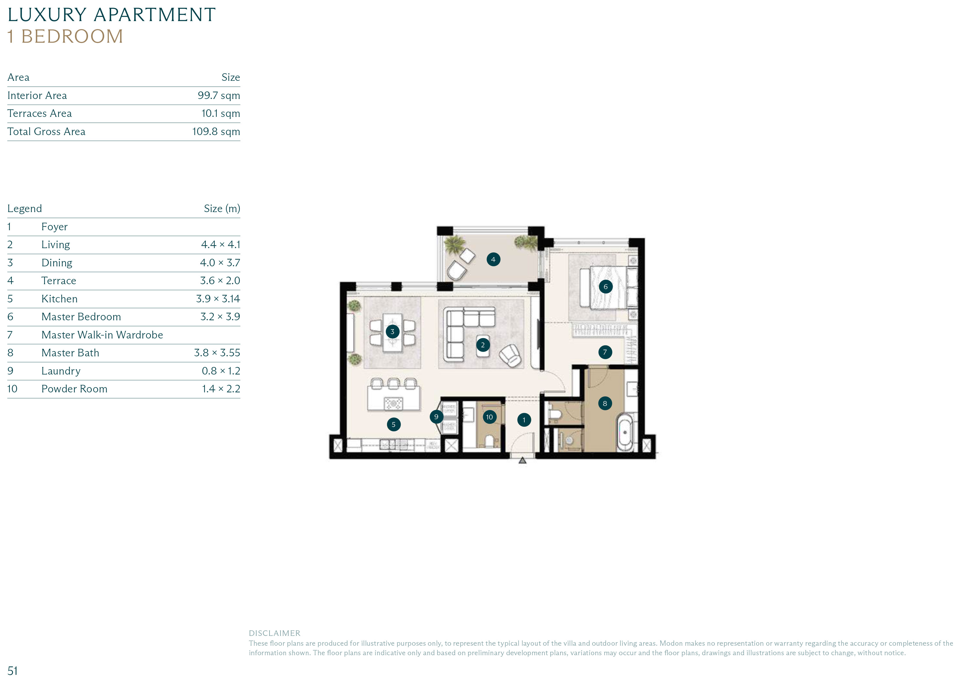 1 Bedroom Floor Plan